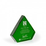 Earth Brilliant Emerald Diamond Recycled Glass Award, 7" with Logo