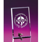 Glass Plaque with Brass Pin (5"x7") with Logo