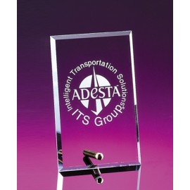 Glass Plaque with Brass Pin (5"x7") with Logo