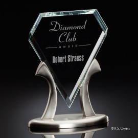 Tiara Award - Starfire/Satin Nickel 8" with Logo