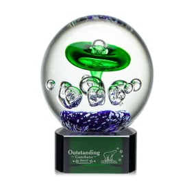 Aquarius Award on Paragon Green - 6" Diam with Logo