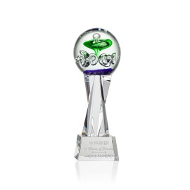 Aquarius Award on Grafton Clear - 11" High with Logo