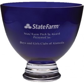 Custom 10"D Westgate Cobaltino Blue Vase