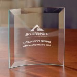 Promotional Jade Square Crescent - Small Award