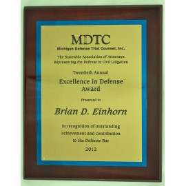 Promotional Piano Finished Plaque 12x15 Rosewood