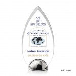 VividPrint Award - Contour Hemisphere/Silver 6" with Logo