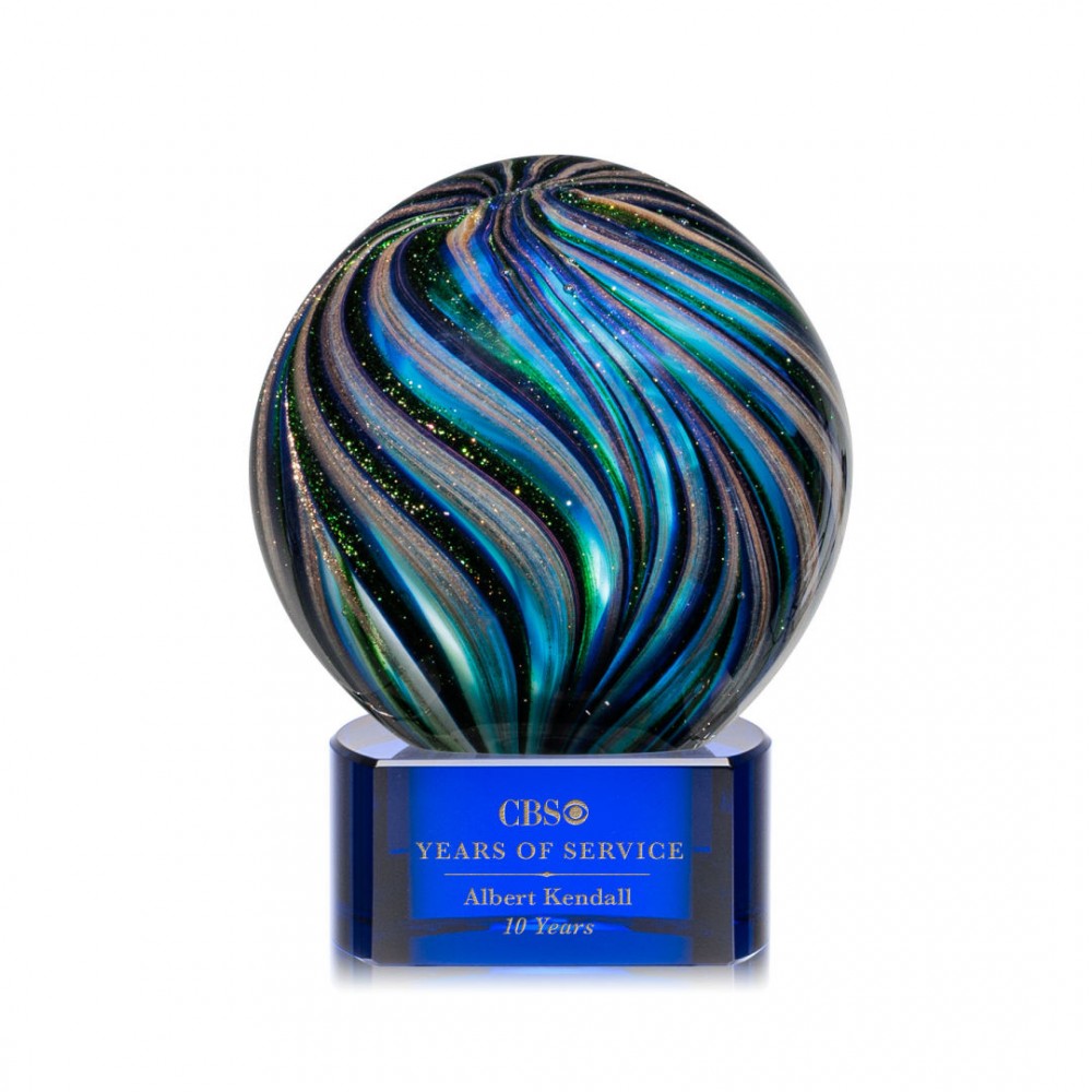 Malton Award on Paragon Blue - 4" Diam with Logo