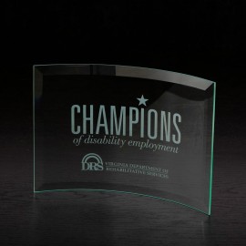 Personalized Chronicle Large Jade Glass Award