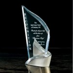 Custom Pirouette Award - Acrylic/Satin Nickel 10"