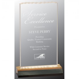 Personalized Gold Reflection Ice Top Acrylic Award (4 1/2" x 8")