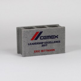 Personalized Large Concrete Block Desk Award