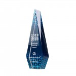 Triangle Shape Creative Color Printing Crystal Trophy with Logo
