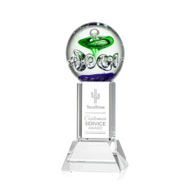 Logo Branded Aquarius Award on Stowe Clear - 10" High  Logo Branded Aquarius Award on Stowe Clear - 10" High