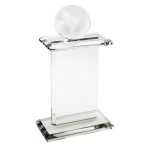 10" Pedestal Award-Globe with Logo