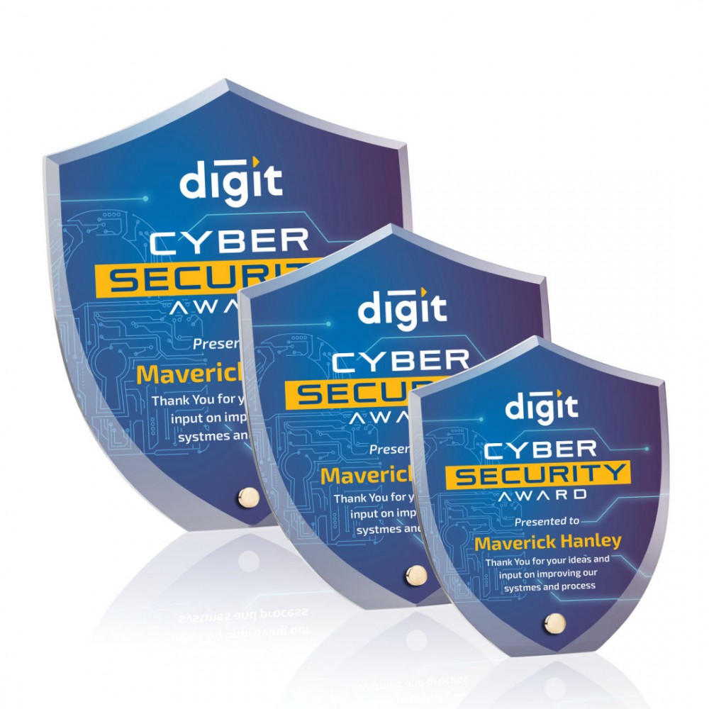 Polaris Shield VividPrint Award - Gold with Logo