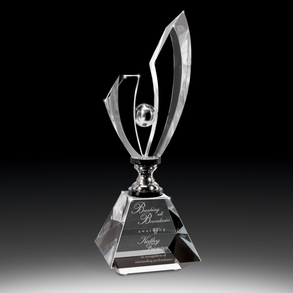 12" Silver Lightning Award with Logo 12" Silver Lightning Award with Logo