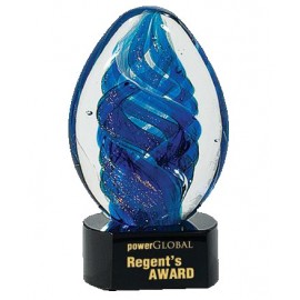 Logo Branded Bubble Art Glass Regent's Award