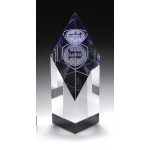 Customized 5" Diamond Tower Crystal Award