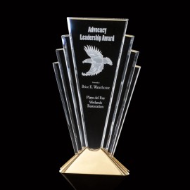 Logo Branded Valiant Award - Optical/Gold 12"  Logo Branded Valiant Award - Optical/Gold 12"