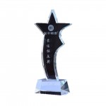 Personalized Star Shape Crystal Award Plaque Trophy