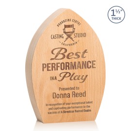 Silverstone Award - Beechwood 8" with Logo