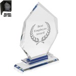 Promotional Slanted Heptagon Crystal Business Awards