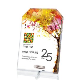 VividPrint Award - Cantebury Clipped Rect/Silver 5"x7" with Logo  VividPrint Award - Cantebury Clipped Rect/Silver 5"x7" with Logo