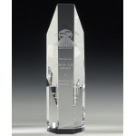 8" OptiMaxx Octagonal Tower Award with Logo