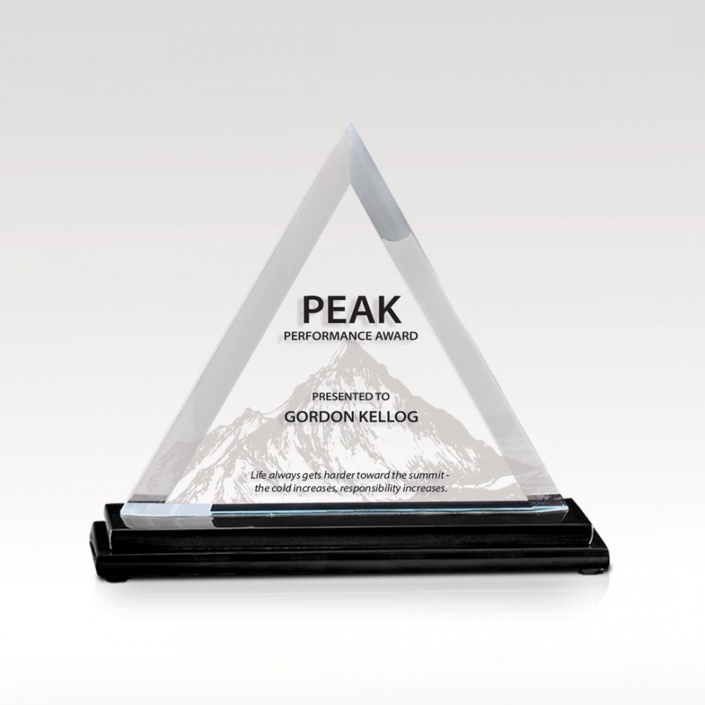 Triangular Jade Glass with Logo
