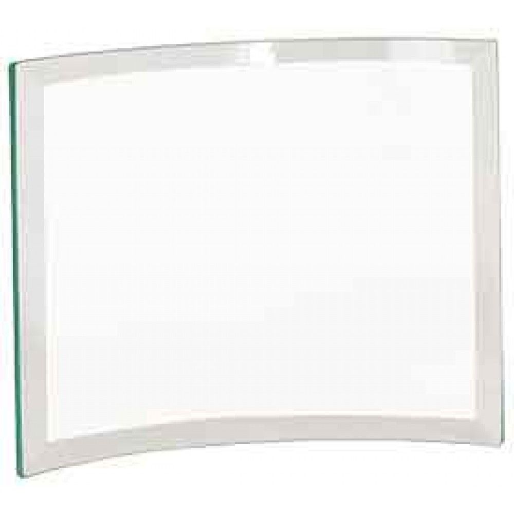 8" x 6" x 1/4" Jade Beveled Glass Crescent Custom Etched 8" x 6" x 1/4" Jade Beveled Glass Crescent Custom Etched