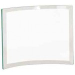 8" x 6" x 1/4" Jade Beveled Glass Crescent Custom Etched