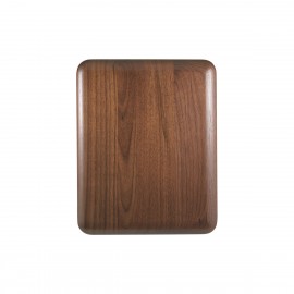 Promotional 7" x 9" Elliptical Edge Round Corner Genuine Walnut Plaque