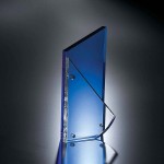 Custom Etched 7 3/4" Palladium Crystal Award