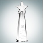 Logo Imprinted Star Goddess Optical Crystal Award (Small)