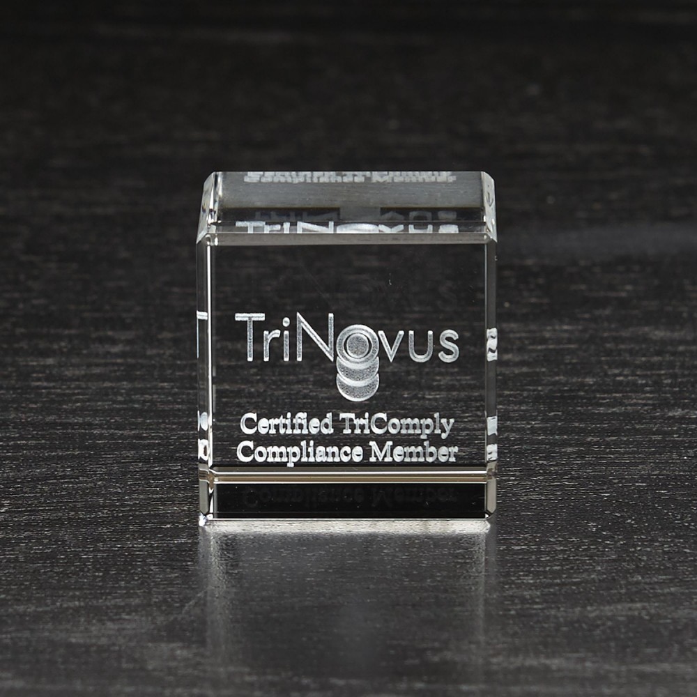 Personalized Small Flat Cube 3D Crystal Award Personalized Small Flat Cube 3D Crystal Award