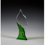 Logo Imprinted 10 3/4" Spade Crystal Award