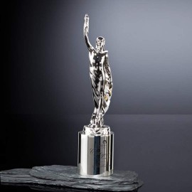 Supremacy Award on Cylinder - Silver 14" with Logo  Supremacy Award on Cylinder - Silver 14" with Logo