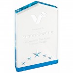 Custom Etched 6" Blue Star Point Acrylic