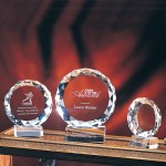 Logo Imprinted 4" Sunrise Crystal Award