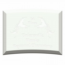 Logo Branded Spectral Jade Curved Award (8"x6")