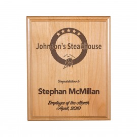 8" x 10" All American Red Alder Plaque with Logo