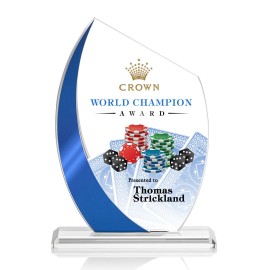 VividPrint Award - Wadebridge Starfire/Blue 8" with Logo  VividPrint Award - Wadebridge Starfire/Blue 8" with Logo