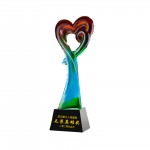 Customized Creative Liuli Award Custom Glazed Crystal Glass Trophy