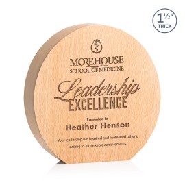 Westgrove Award - Beechwood 6" Diam with Logo