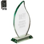 Customized Unique Flame Design Jade Glass Awards
