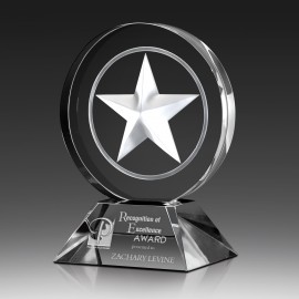 Crystal Award Star Glow with Logo