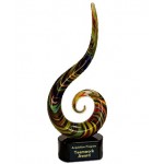 Art Glass Achievement Award for Accomplishment with Logo