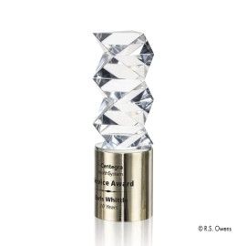 Fractal Award - Optical /Gold 9" with Logo  Fractal Award - Optical /Gold 9" with Logo