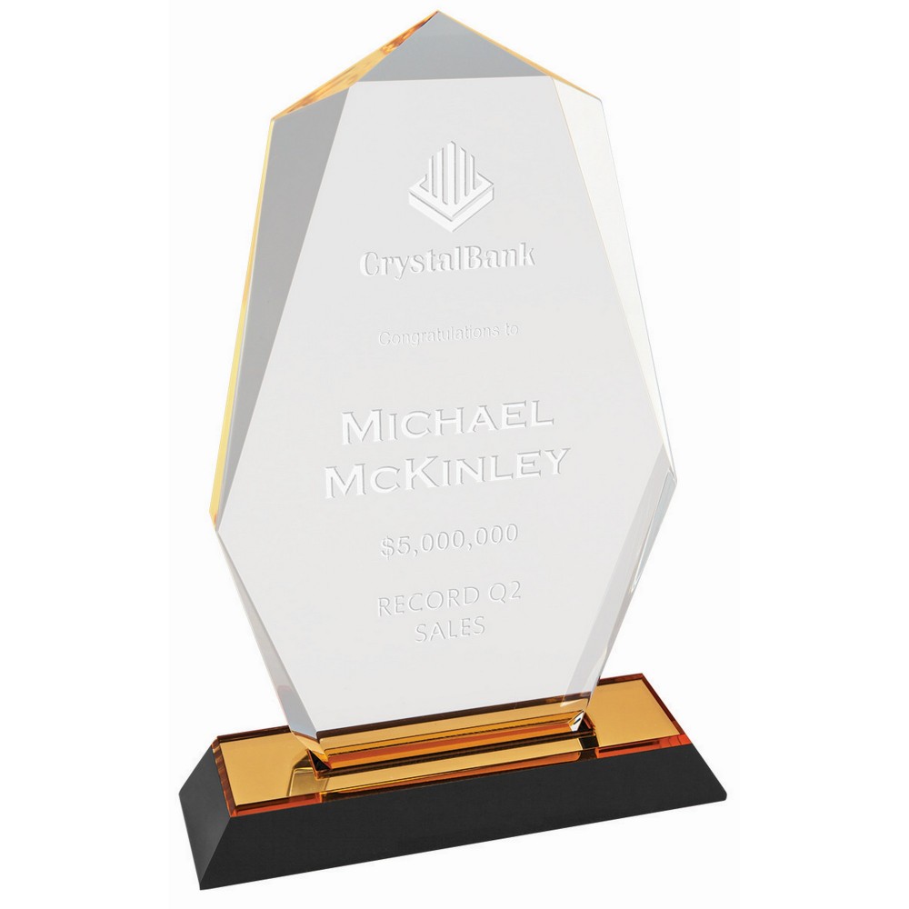 Laser-etched 8" Gold Octagon Point Impress Acrylic Laser-etched 8" Gold Octagon Point Impress Acrylic