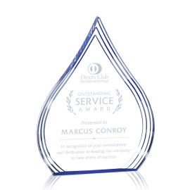 Dover Award - Acrylic/Blue 9" with Logo  Dover Award - Acrylic/Blue 9" with Logo